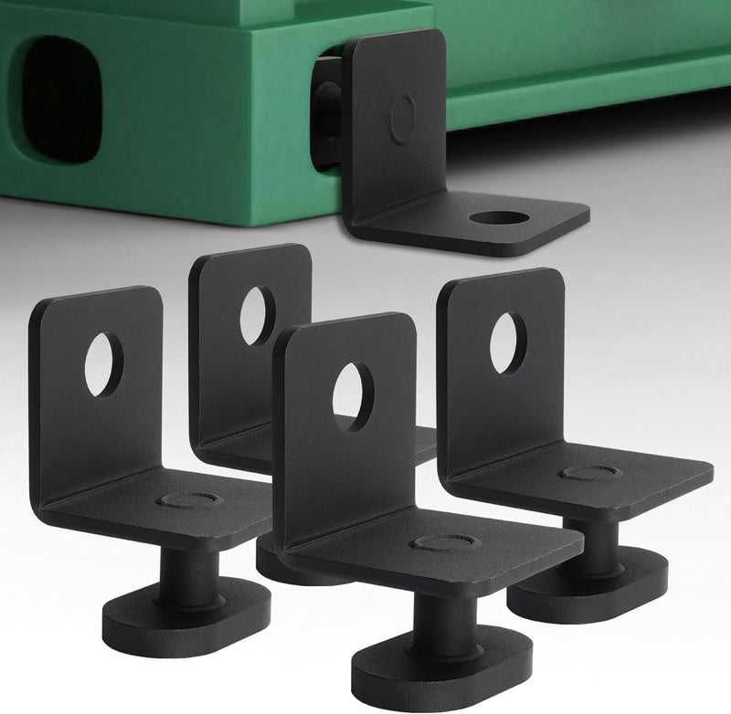 Ustinian 4 Pack Shipping Container Anchors, Shipping Containers Side Twist Lock, Heavy Angle Iron Shipping Container Tie Downs for Anchoring to Rock Floor or Cement - Image 1